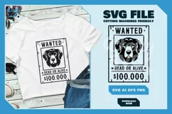 Golden Retriever 1 - Animal Head Wanted Poster SVG Product Image 8