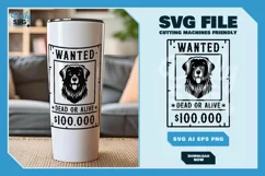 Golden Retriever 2 - Animal Head Wanted Poster SVG Product Image 2