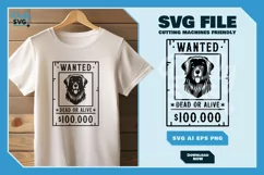 Golden Retriever 2 - Animal Head Wanted Poster SVG Product Image 6