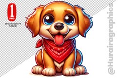 Golden Retriever dog clipart- PNG File Product Image 1