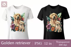 Golden Retriever t-shirt sublimation print design png Product Image 4