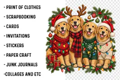 Christmas Golden Retriever Dogs PNG | Festive Sweaters Png Product Image 2