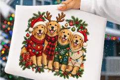 Christmas Golden Retriever Dogs PNG | Festive Sweaters Png Product Image 3