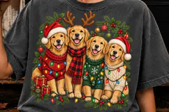 Christmas Golden Retriever Dogs PNG | Festive Sweaters Png Product Image 4