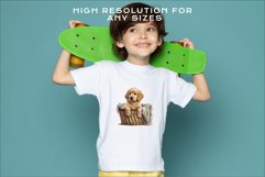 Golden Retriever Cute Puppy Baby Dog Animals Clipart PNG Watercolor  Transparent Print for invitation t-shirt designs sublimation kids printable digital