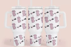 golden retriever dog 40oz quencher tumbler sublimation full wrap high resolution transparant background