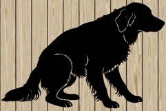 Golden retriever dog stencil silhouette SVG Product Image 1
