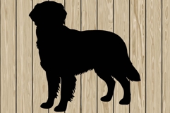 Golden retriever dog stencil silhouette SVG Product Image 1
