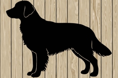 Golden retriever dog stencil silhouette SVG Product Image 1