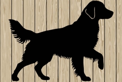 Golden retriever dog stencil silhouette SVG Product Image 1