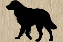 Golden retriever dog stencil silhouette SVG Product Image 1