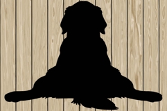 Golden retriever dog stencil silhouette SVG Product Image 1