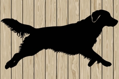 Golden retriever dog stencil silhouette SVG Product Image 1
