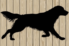 Golden retriever dog stencil silhouette SVG Product Image 1