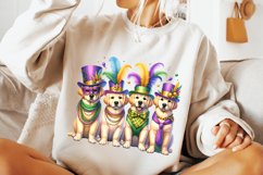 Mardi Gras Dogs PNG, Mardi Gras Golden Retriever Sublimation Product Image 3