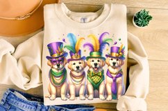 Mardi Gras Dogs PNG, Mardi Gras Golden Retriever Sublimation Product Image 1