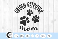 golden retriever mom svg