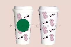 golden retriever silhouette dog pattern starbucks 16oz hot cup wrap svg presized template for tumbler grande suitable for cricut and silhouette
