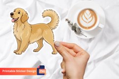 Golden Retriever Sticker, Dog Lover Sticker, Dog Decor Art Product Image 1