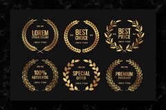 Golden Retro Editable Badges & Labels Product Image 1