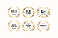 Golden Retro Editable Badges & Labels Product Image 2