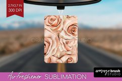 3d Rose Air Freshener PNG - Marble Rose PNG Sublimation Product Image 1