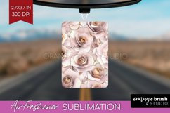 3d Rose Air Freshener PNG - Marble Rose PNG Sublimation Product Image 1