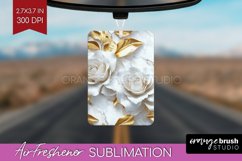3d Rose Air Freshener PNG - Marble Rose PNG Sublimation Product Image 1