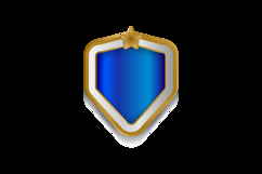 Golden shield badge and label retro shape design Product Image 2