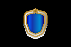 Golden shield badge and label retro shape element Product Image 2