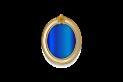 Golden shield badge and label retro shape isolated Product Image 2