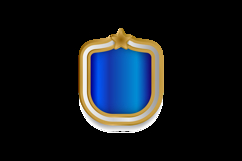 Golden shield badge and label retro shape vector Product Image 2