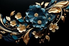 Golden Swirls Ornaments Background Product Image 1