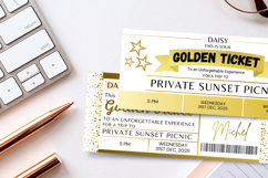 Editable Golden Ticket Canva Template Product Image 3