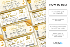 Editable Golden Ticket Canva Template Product Image 8
