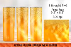 Golden glitter tumbler wraps Sublimation. 20 oz. Product Image 5