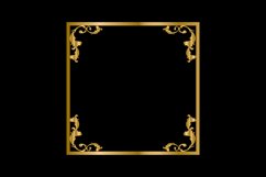 Golden vintage square frame art design template Product Image 1