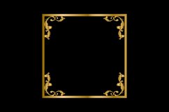 Golden vintage square frame art design template Product Image 2