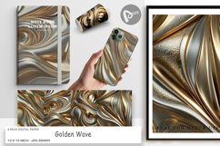 Digital Paper Golden Wave Product Image 1