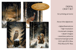 Golden Winter Forest Digital Craft Set Product Image 10