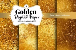 Golden Luxury Digital Papers Marble and Glitter digital pape Product Image 1