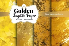 Golden Luxury Digital Papers Marble and Glitter digital pape Product Image 1