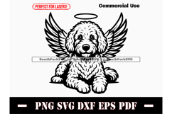 Goldendoodle Angel Wings &amp; Halo Pet Memorial Design Product Image 1