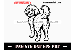 Goldendoodle Dog Butt SVG PNG DXF EPS PDF Product Image 1