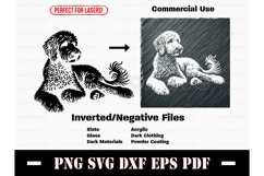 Inverted Goldendoodle Laying Design SVG PNG DXF EPS PDF Product Image 1