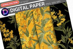 Goldenrod Flowers Digital Paper Product Image 1