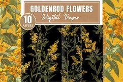 Goldenrod Flowers Digital Paper Bundle Product Image 1