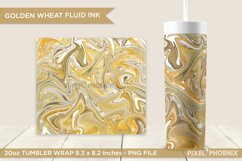 Golden Wheat Fluid Ink Sublimation Wrap for skinny tumbler