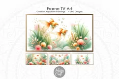 artworks for Frame TV shows watercolor painting of a goldfish aquarium
