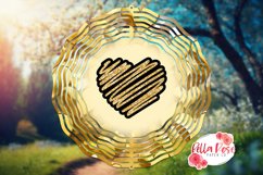 Gold Hearts | Valentine's Day | 10" Sublimation Wind Spinner Product Image 1